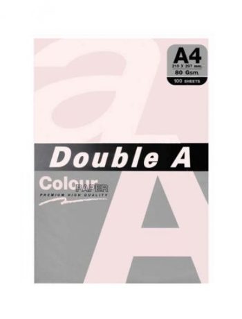 Цветна хартия Double A, A4, 100 листа, пепел от рози пастел