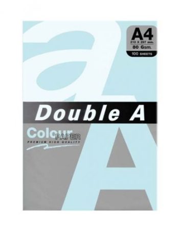 Цветна хартия Double A, A4, 100 листа, син пастел