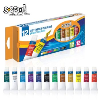Темперни бои S-COOL 12 цвята x 12 ml