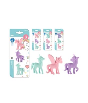 Комплект гумички Unicorn MP за молив, 3 бр. гуми в блистер
