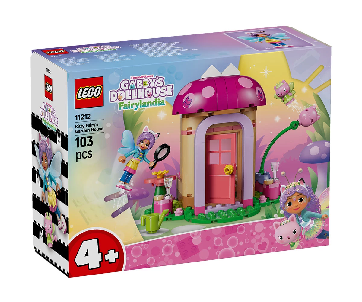 Детски комплект за игра LEGO® Gabby's Dollhouse 11212 - Градинската къща на котешката фея LEGO® Gabby's Dollhouse 11212 - Kitty Fairy's Garden House