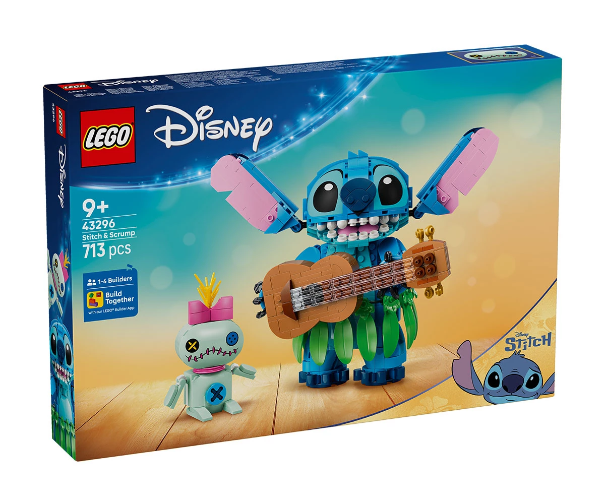 Детски комплект за игра LEGO® Disney™ 43296 - Стич и Скръмп LEGO® Disney™ 43296 - Stitch & Scrump