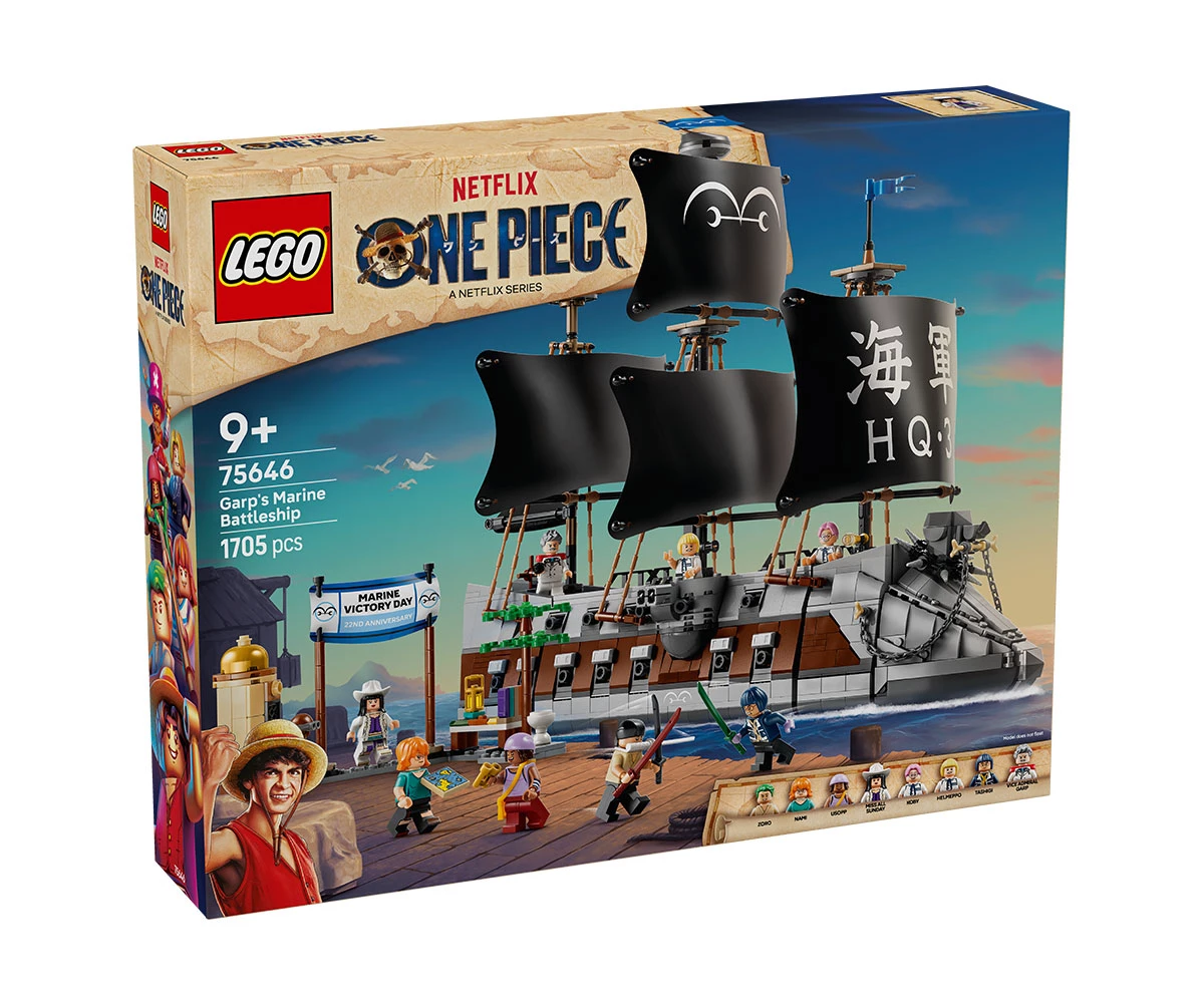 Детски комплект за игра LEGO® One Piece 75646 - Военният боен кораб на Гарп LEGO® One Piece 75646 - Garp's Marine Battleship