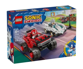Детски комплект за игра LEGO® Sonic 77118 – Колата на Silver срещу чудовищния камион на Нъкълс