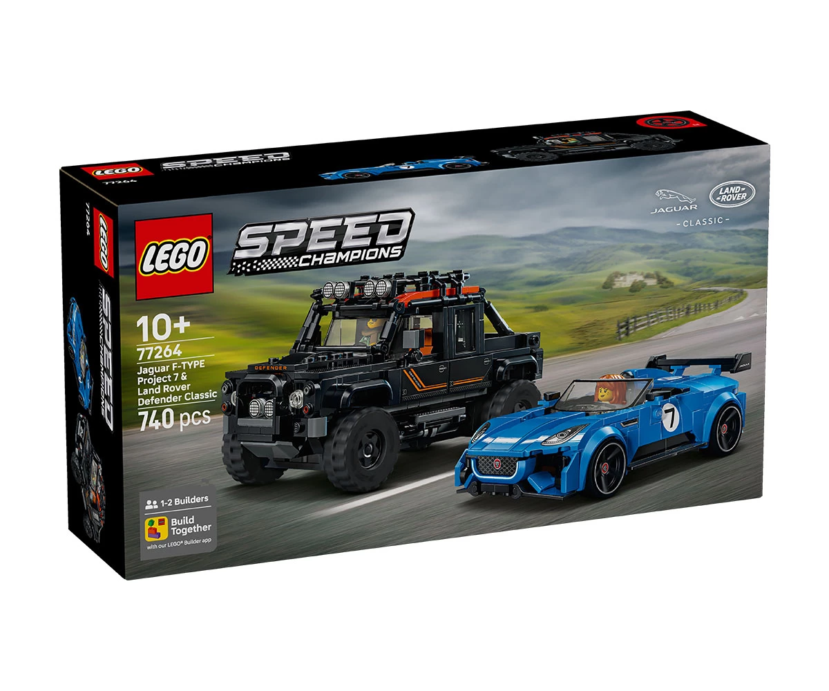 Детски комплект за игра LEGO® Speed Champions 77264 - Jaguar Project 7 и Land Rover Defender LEGO® Speed Champions 77264 - Jaguar Project 7 & Land Rover Defender