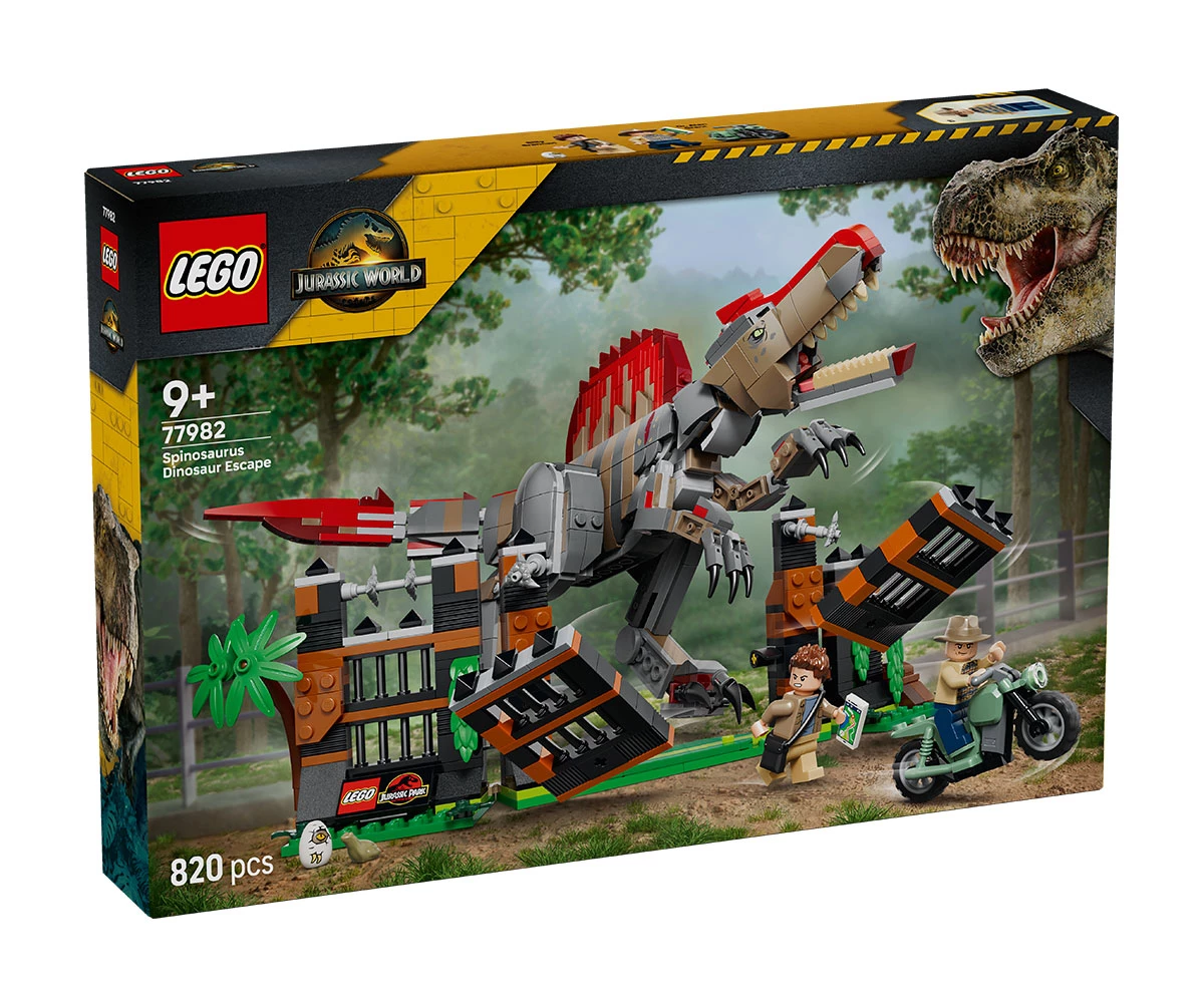 Детски комплект за игра LEGO® Jurassic World 77982 - Бягството на спинозавъра LEGO® Jurassic World 77982 - Spinosaurus Dinosaur Escape