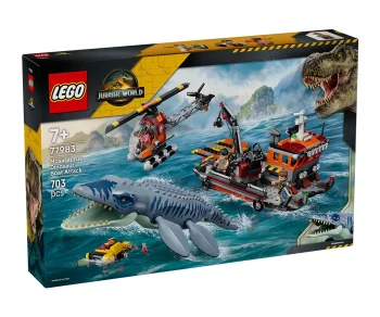 Детски комплект за игра LEGO® Jurassic World 77983 – Атака на лодката от мозазавър